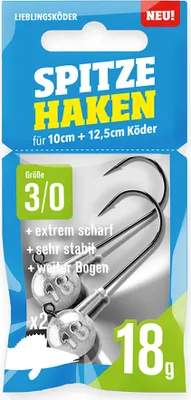 Produktbild von Lieblingsköder spitze Haken 18g #3/0