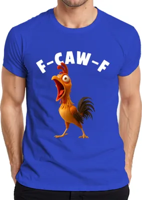 Zdjęcie produktu dla F-CAW-F śmieszny kogut na farmie prezent humor żart koszulka męska, niebieski, XL