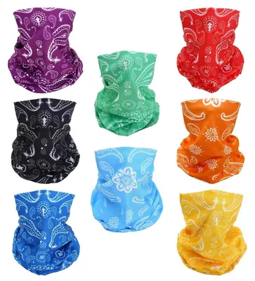 Produktbild von Sportmaske 8x Multifunktionstuch Motorradmaske Sturmmaske Konjac Flower Chakra Color Mask 50x25cm Polyester