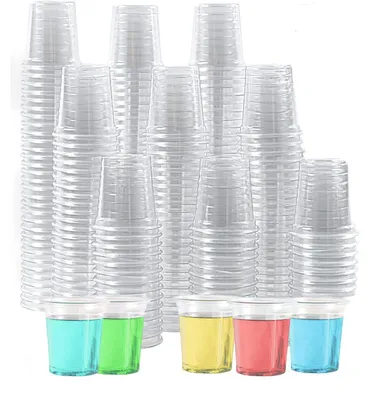 Image de Verres à schnaps en plastique - 400 pièces - Capacité de 20 ml (2 cl) - Gobelets à shots réutilisables - Transparents