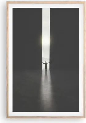 Produktbild von Gerahmtes Poster - Rahmen in heller Eiche - Tor Mensch Licht - 61x91,5 cm - Wand Bild - Wanddeko - Wandbilder - Kunstposter - Wandposter - Bilderrahmen - Bilder - Kunstdruck - P2NPA61x91-4698