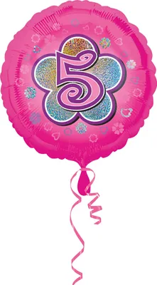 Produktbild von Amscan 2954701, Spielzeugballon, Folie, Pink, Rund, 5 Stück(e)