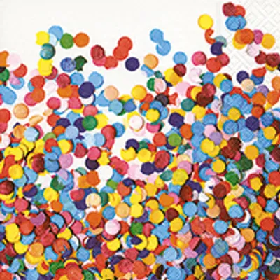 Produktbild von 20 Servietten Confetti - Konfetti bunt 33x33cm