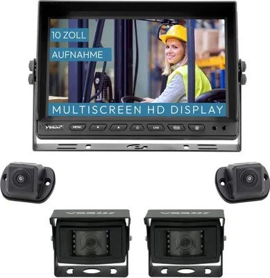 Produktbild von 10" Rückfahrkamera Set RUNDUMBLICK | IP69K | PROFI HD | NAVIGATOR 1080P HD Set MULTISCREEN RVS-24535