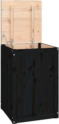 Immagine prodotto di vidaXL Cassettone per lavanderia nero 44x44x66 cm in legno di pino massiccio