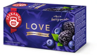 Zdjęcie produktu dla Teekanne World of Fruits Love Herbata Blueberry & Blackberry, 20 saszetek