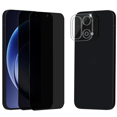 Produktbild von 2-Pack OnePlus 15 Privacy Displayschutzfolie & 1-Pack Kameraschutz - Gehärtetes Glas 9H - Super Qualität 3D