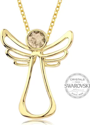 Produktbild von Gold plated necklace with Guardian Angel crystal