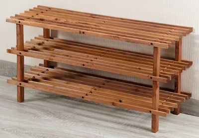 Image de Kesper Étagère à chaussures, Sapin foncé 3 étages, 69733