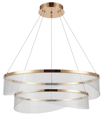 Image de Lampe Suspendue Rea G146-2Cp Or, Transparent