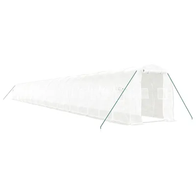 Obrázek produktu pro vidaXL Skleník s ocelovým rámem bílý 48 m² 24x2x2 m