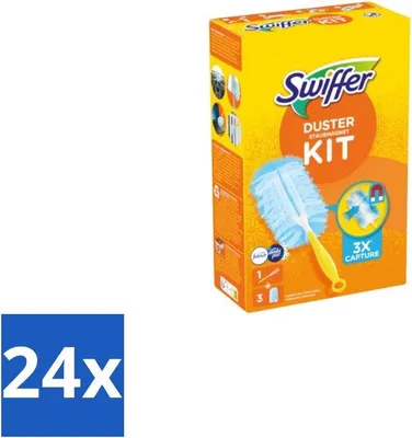Imagen del producto de Swiffer – Set de inicio + 3 repuestos – con Febreze – Paquete económico – 24 unidades