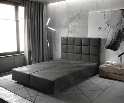 Produktbild von DELIFE Boxspringgestell Dream-Fine 160x200 cm Mikrofaser Anthrazit Vintage
