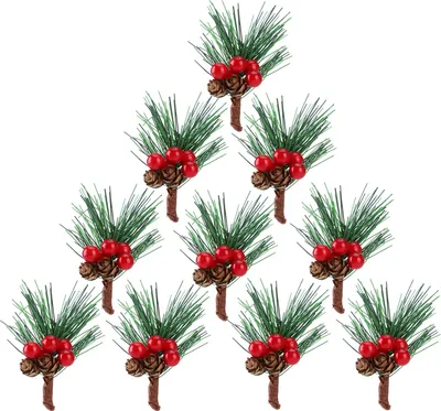 Image de Christmas Pine Cone Artificial Mini Christmas Tree Pendant Christmas Supplies for DIY Wreath Design