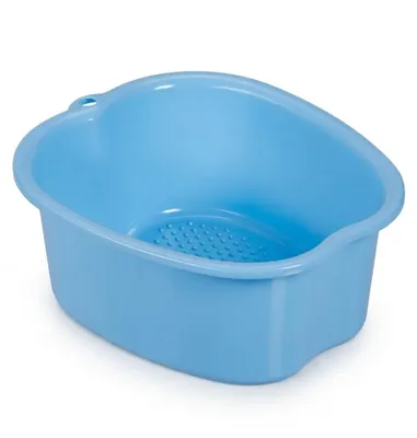 Obrázok produktu pre 2 x vaňa na nohy, vaňa na kúpanie nôh, plastová, vaňa na starostlivosť o nohy a wellness, VxŠxH: 15 x 33 x 38 cm, modrá
