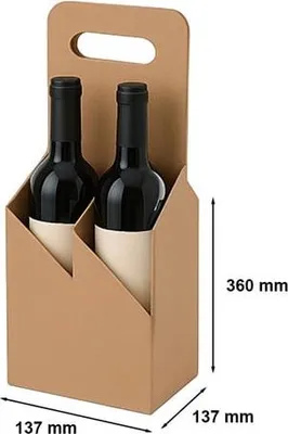 Zdjęcie produktu dla Karton Wykrojnikowy Pudełko Kartonowe Kartonik 137x137x360 4 butelki F717