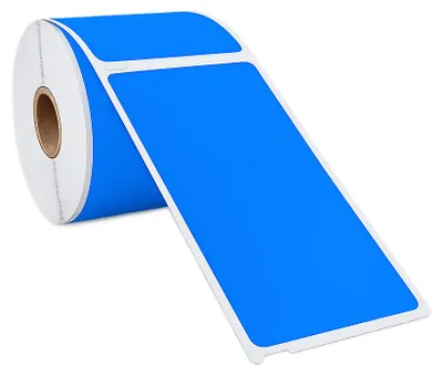 Produktbild von Dymo 99014 Blaue kompatible Etiketten - 101 mm x 54 mm - 220 Etiketten - Permanent, KI-generiertes Bild
