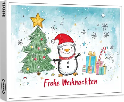 Produktbild von raxxa Premium-Puzzle "Frohe Weihnachten", 1000 Teile