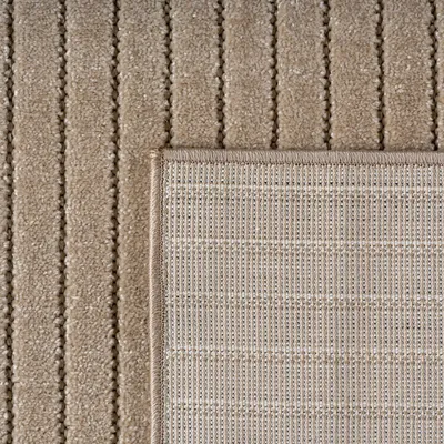 Produktbild von Outdoor Teppich wetterfest, Wohnzimmer, Schlafzimmer, Garten, Balkon, Kurzflor Hoch Tief,Waschbar Teppiche, Größe: 280 x 370 cm, Farbe: Beige-2