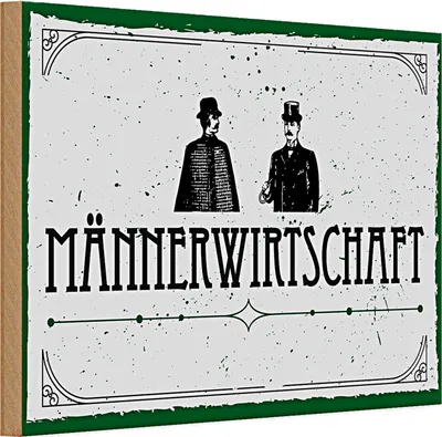 Produktbild von Holzschild Spruch 30x20cm Männerwirtshaft