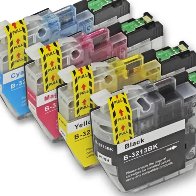 Produktbild von Tinte Set ersetzt Brother LC-3213 XL 4 Druckerpatronen von D&C passend für Brother DCP-J572DW, DCP-J770 Series, DCP-J772DNW, DCP-J772DW, DCP-J774DW, MFC-J490 Series, MFC-J491DW, MFC-J497DW, MFC-J890DW, MFC-J890 Series, MFC-J895DW Drucker