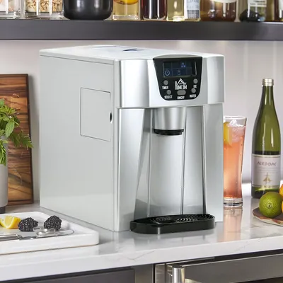 Produktbild von Eiswürfelmaschine mit 2L Wassertank und Selbstreinigungsfunktion LCD-Display Eiswürfelbereiter Ice Maker 12kg/24h für Küche Büro