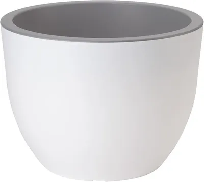Immagine prodotto di Vaso da fiori KADAX "Rafat", fioriera rotonda, vaso per piante in plastica, fioriera, 35 cm, bianco