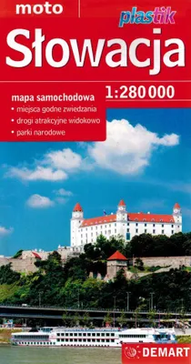 Produktbild von Slowakei 1:280.000. Laminierte Straßen- und Touristenkarte. Ausgabe 2023/2024. Demart