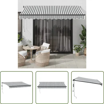 Obrázek produktu pro Markýza The Living Store Automatic Anthracite and White 350x250 cm