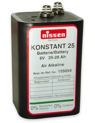 Zdjęcie produktu dla Nissen 4R25 Constant 25 - 6V / 25-28Ah Oxygen - bez rtęci i kadmu