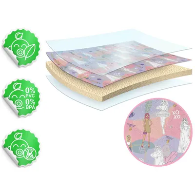 Produktbild von Mata piankowa do kolorowania zwijana 200 x 120 x 0,3 cm Ricokids RK-343