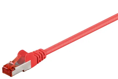 Immagine prodotto di Goobay 92458 Cavo patch CAT 6, S/FTP (PiMF), rosso, 0,15 m - LSZH senza alogeni, rame