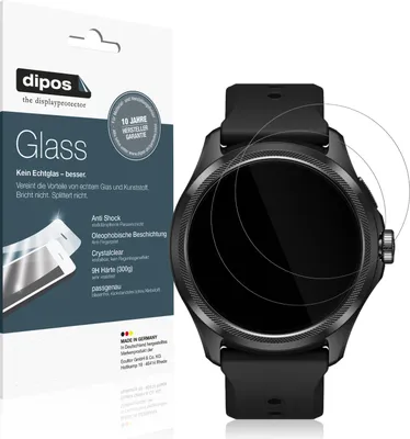 Obrázek produktu pro 2x ochranná fólie pro Ticwatch Pro 5 - Anti-Shock 9H fólie dipos Glass plastové sklo