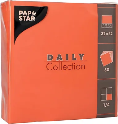 Image de PAPSTAR  89627 PAPSTAR Lunch-Servietten, 320 x 320 mm, 3-lagig, nektarine