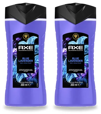 Imagen del producto de 2 unidades de gel de ducha AXE Blue Lavender, 300 ml cada uno. Paquete económico