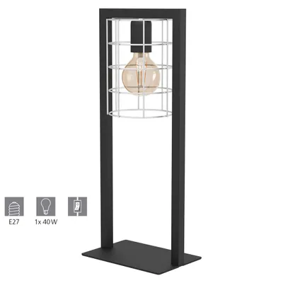 Produktbild von EGLO Jubily, Schwarz, Stahl, Schlafzimmer, Esszimmer, Wohnzimmer, Verzinkt, IP20, II