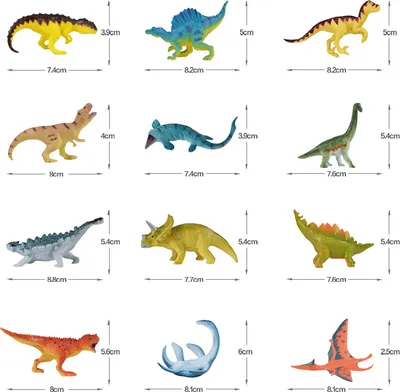 Produktbild von Recur R8009T Dinosaurier 12 Minifiguren Tubos-Röhren