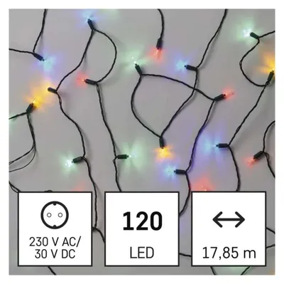 Image de EMOS Chaîne de Noël LED - traditionnelle, 17,85 m, intérieur et extérieur, multicolore, D4AM11