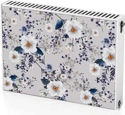 Produktbild von Blumen – Magnetische Heizkörperabdeckung – 80x60 cm – Magnet Heizkörperabdeckung – 3D Würfel – Heizkörperverkleidung – Magnetische Wandverkleidung – Wetterfest