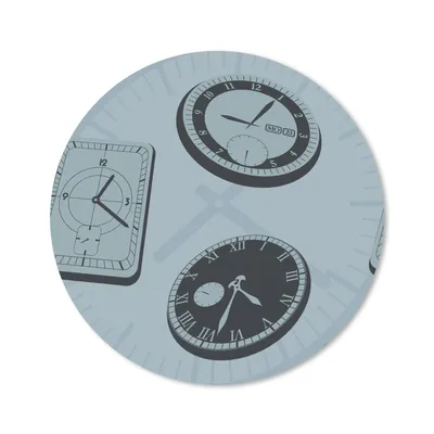 Produktbild von MuchoWow® Mauspad Mousepad Uhr - Muster - Vintage 20x20 cm - Mousepads - Maus Mat - Pad - Mausunterlage - Schreibtischmatte