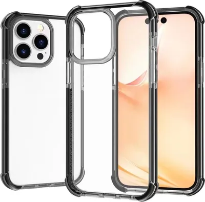 Produktbild von Mobigear Full Bumper iPhone 14 Pro Hülle Hardcase Backcover Stoßfest - Schwarz