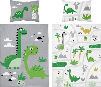 Produktbild von Bettwäsche, Baumwollbettwäsche für Kinder 100x135 5135b Dinosaurier