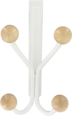 Produktbild von Garderobenständer mit 4 Haken, Weiß, 14