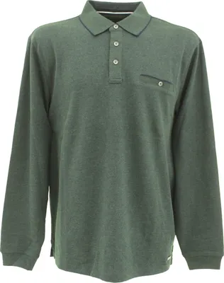 Produktbild von 30735 Casa Moda, , Herren langarm Polohemd Poloshirt, Jersey, olive, XXL