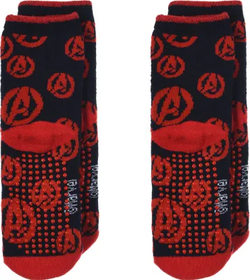 Produktbild von Avengers Kinder Jungen Socken 2 Paar Set Gumminoppen Stopper-Socken Strümpfe , Größe:23-26