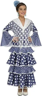 Produktbild von Mom Flamenco Soleá-mädchenkostüm Mehrfarbig 7-9 Years Mehrfarbig 7-9 Years