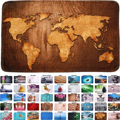 Obrázok produktu pre SANILO® Kúpeľňová podložka Mapa sveta 50 x 80 cm