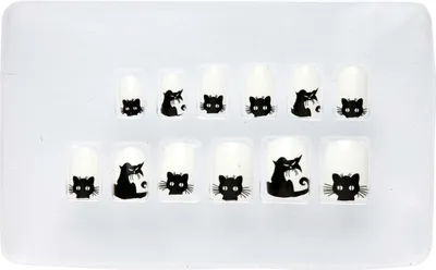 Produktbild von Katzen Halloween Fingernägel für Kinder