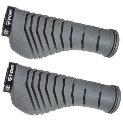 Produktbild von T-ONE T-GP54G Griffe 'Aero', 1x Schraubensicherung, 130 mm, schwarz/grau (1 Paar)