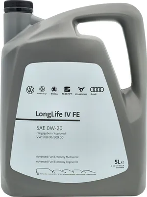 Produktbild von Volkswagen GS60577M4EUR Motoröl 5L Longlife 4 FE Viskosität SAE 0W20 Norm 50800 50900 Öl